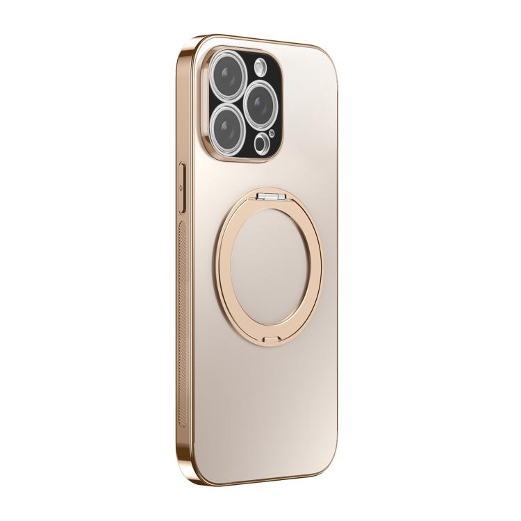 360 Degree Rotating Holder MagSafe Electroplated Phone Case with Lens Cover, For iPhone 14 Pro Max, For iPhone 13 Pro Max, For iPhone 13 Pro, For iPhone 13