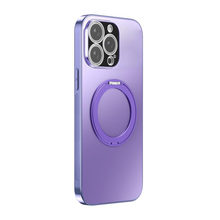360 Degree Rotating Holder MagSafe Electroplated Phone Case with Lens Cover, For iPhone 14 Pro Max, For iPhone 13 Pro Max, For iPhone 13 Pro, For iPhone 13