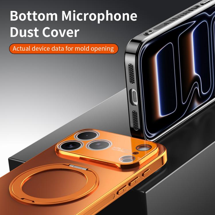 360 Degree Rotating Holder MagSafe Electroplated Phone Case with Lens Cover, For iPhone 14 Pro Max, For iPhone 13 Pro Max, For iPhone 13 Pro, For iPhone 13
