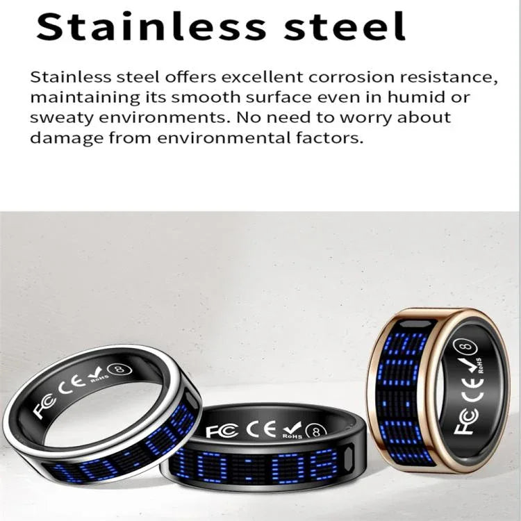 SR16 SIZE 8 Smart Ring, Support Heart Rate / Blood Oxygen / Sleep Monitoring / Multiple Sports Modes
