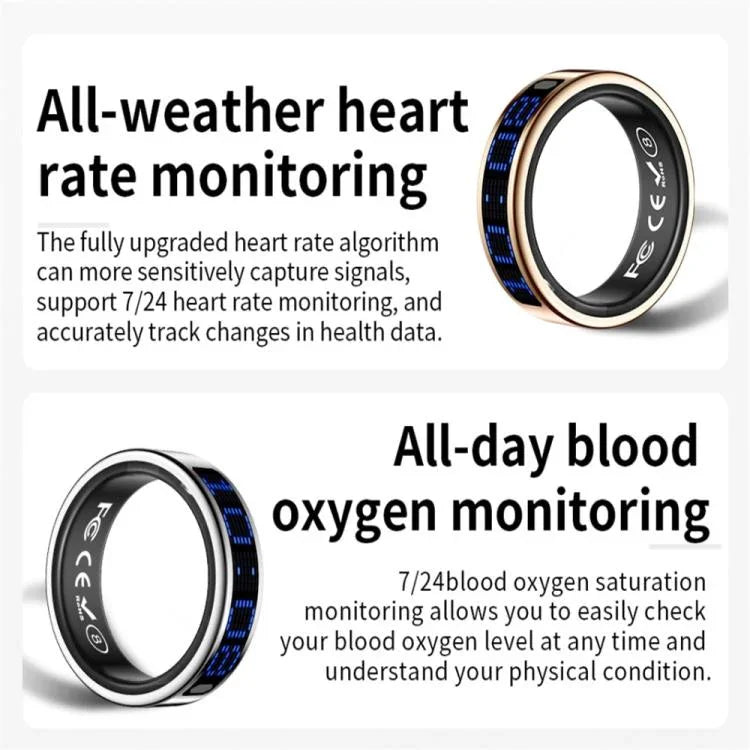 SR16 SIZE 13 Smart Ring, Support Heart Rate / Blood Oxygen / Sleep Monitoring / Multiple Sports Modes