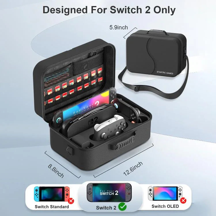 Game Controllers Multi-Functional Handheld Hard-Shell Crossbody Bag, For Nintendo Switch 2
