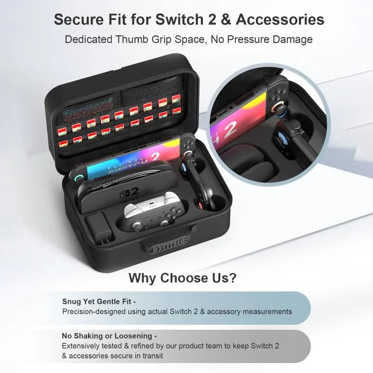Game Controllers Multi-Functional Handheld Hard-Shell Crossbody Bag, For Nintendo Switch 2