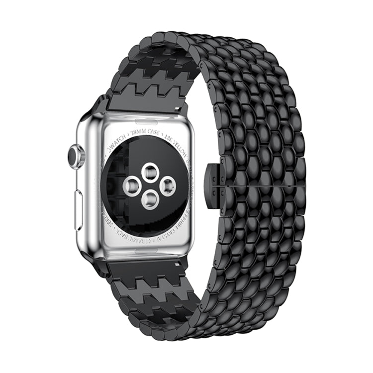 Dragon Grain Solid Stainless Steel Wrist Strap Watch Band for Apple Watch Series 3 & 2 & 1 42mm