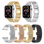 Dragon Grain Solid Stainless Steel Wrist Strap Watch Band for Apple Watch Series 3 & 2 & 1 42mm