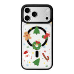 Christmas Series Strong Magnetic Painted Black Edge Phone Case, For iPhone 17 Pro Max, For iPhone 17 Pro, For iPhone 17