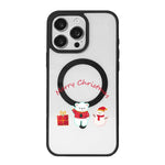 Christmas Series Strong Magnetic Painted Black Edge Phone Case, For  iPhone 15 Pro Max, For  iPhone 15 Pro