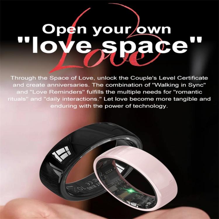 R12 SIZE 8 Smart Ring, Support Heart Rate / Blood Oxygen / Sleep Monitoring / Female Health