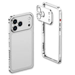 غطاء هاتف مقاوم للصدمات بإطار معدني رفيع للغاية مع إطار عدسة، لهواتف iPhone 17 Pro Max، iPhone 17 Pro