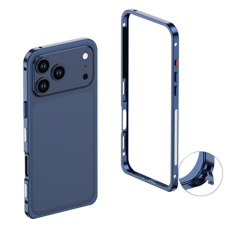 غطاء هاتف مقاوم للصدمات بإطار معدني سبيكي فائق النحافة، لهواتف iPhone 17 Pro Max، iPhone 17 Pro