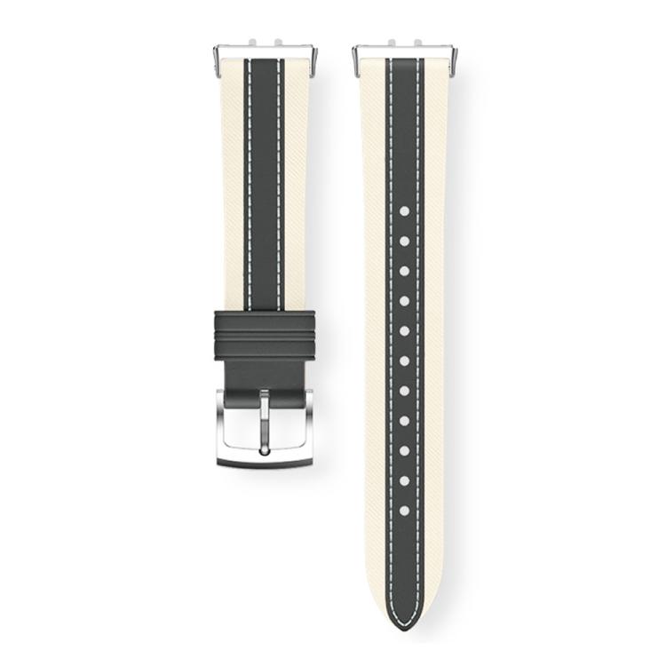 Genuine Leather Color Blocked Saddle Watch Band, For Samsung Watch Galaxy Fit3