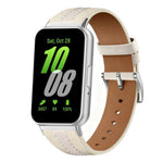 Genuine Leather Color Blocked Saddle Watch Band, For Samsung Watch Galaxy Fit3