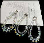 Sparkly Alloy Bow Crystal Double-Layer Phone Chain, Oval Crystal, Cushion Round Crystal, Wheel Crystal, Cube Sugar Crystal, Flower Ball Crystal, Strawberry Crystal