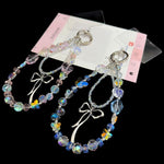 Ethereal Phantom Fantasy Crystal Bow Glowing Double Phone Chain, Pink, Blue