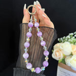 Celestial Six-Color UV Photochromic Bead Square Bead Phone Chain, Purple, Blue, Gray, Yellow, Green, Orange