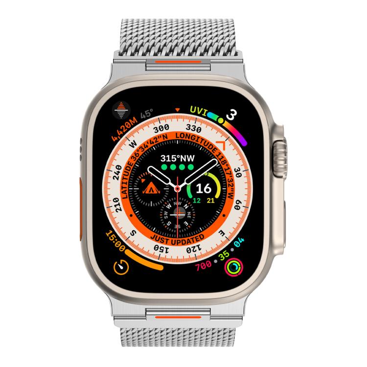 Vitality Coarse Mesh Milan Magnetic Watch Band, For Apple Watch 42 / 44 / 45 / 46 / 49mm