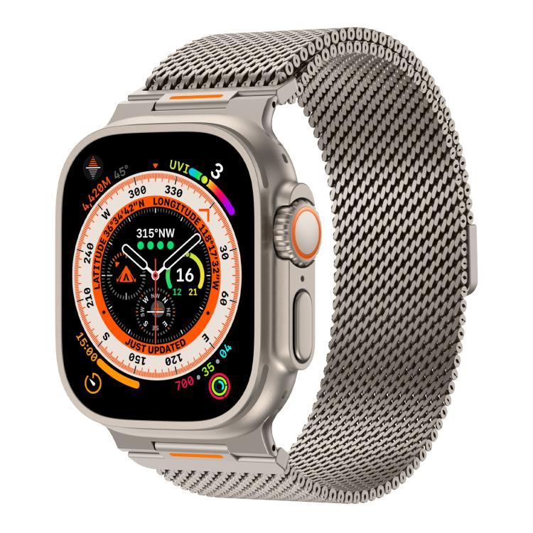 Vitality Coarse Mesh Milan Magnetic Watch Band, For Apple Watch 42 / 44 / 45 / 46 / 49mm