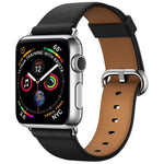 Classic Button Leather Wrist Strap Watch Band for Apple Watch Series 3 & 2 & 1  38mm