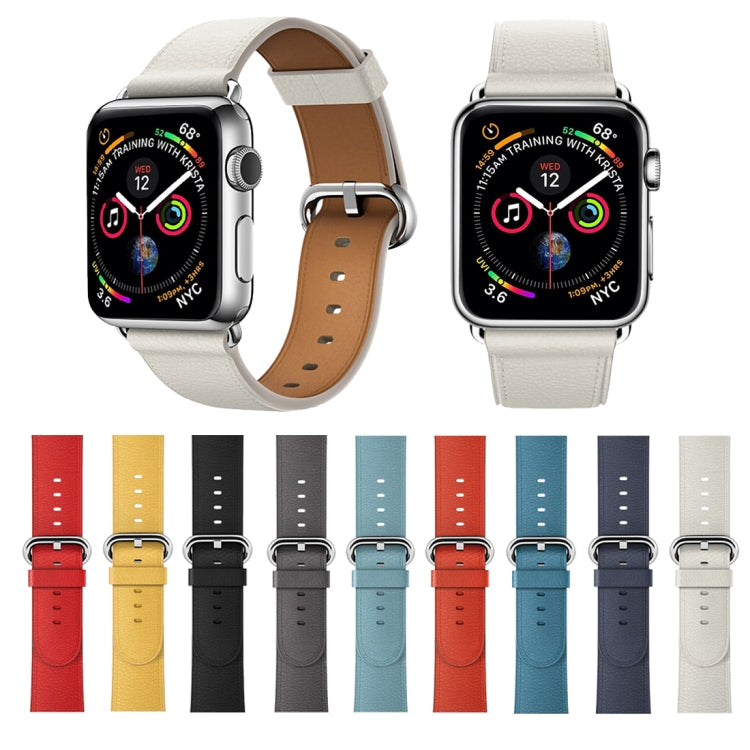 Classic Button Leather Wrist Strap Watch Band for Apple Watch Series 3 & 2 & 1  38mm