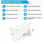 TE-PD46 GaN 100W PD 45W Fully Compatible Charger with Type-C to Type-C Data Cable，UK Plug