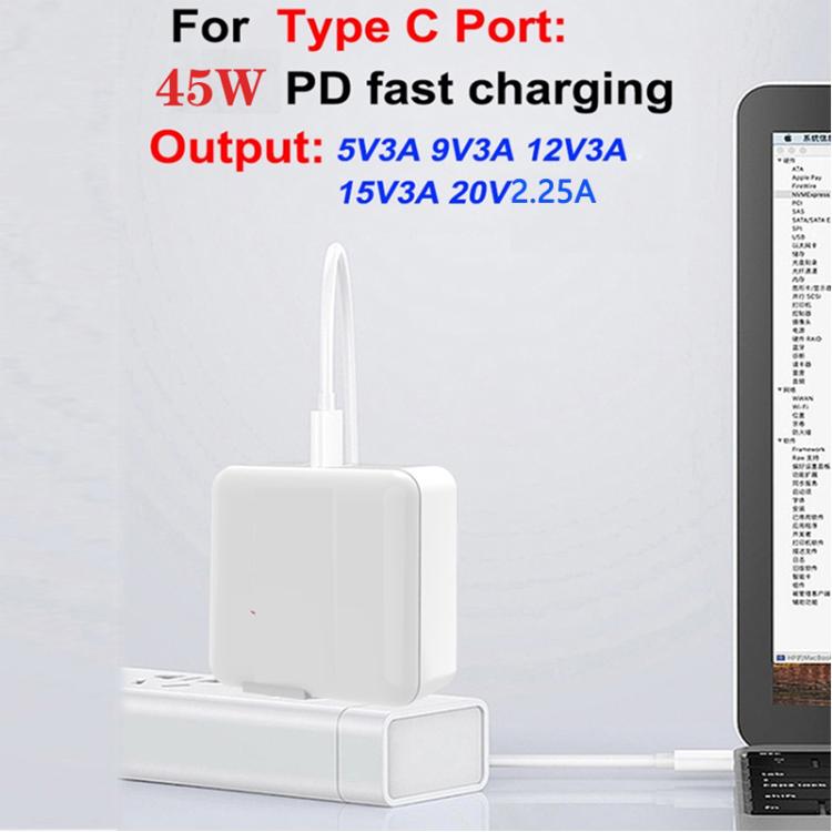 TE-PD46 GaN 100W PD 45W Fully Compatible Charger with Type-C to Type-C Data Cable，UK Plug