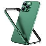 Metal Hybrid Silicone Four-Corner Shockproof Cooling Phone Frame Case, For iPhone 16 Pro Max, For iPhone 16 Pro, For iPhone 16 Plus, For iPhone 16