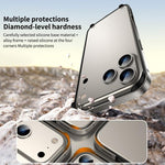 Metal Hybrid Silicone Four-Corner Shockproof Cooling Phone Frame Case, For iPhone 14 Plus, For iPhone 14, For iPhone 14 Pro, For iPhone 14 Pro Max