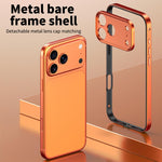 Aluminum Alloy Hybrid Silicone Edge Thin Cooling Phone Frame Case with Metal Lens Frame, For iPhone 17 Pro Max, For iPhone 17 Pro