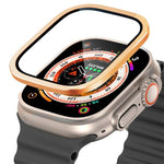 Titanium Metal Frame Tempered Glass Watch Film, For Apple Watch Ultra 49mm