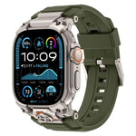 Metal Customised Armour Silicone Watch Band, For Apple Watch Ultra 3 / 2 / 1 49mm