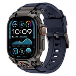 Metal Customised Armour Silicone Watch Band, For Apple Watch Ultra 3 / 2 / 1 49mm