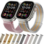 Molecular Arrangement Magnetic Stainless Steel Watch Band, For Apple Watch 46mm / 49mm / 45mm / 44mm, For Apple Watch 42mm / 41mm / 40mm / 38mm