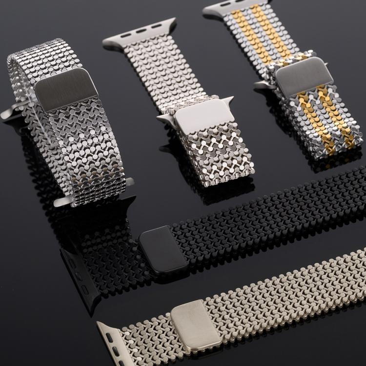 Molecular Arrangement Magnetic Stainless Steel Watch Band, For Apple Watch 46mm / 49mm / 45mm / 44mm, For Apple Watch 42mm / 41mm / 40mm / 38mm