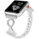 Shell-Inlaid Diamond  Metal Watch Band, For Apple Watch 46mm / 49mm / 45mm / 44mm, For Apple Watch 42mm / 41mm / 40mm / 38mm