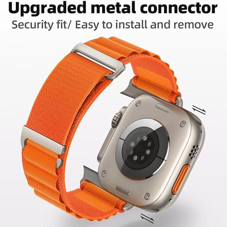 C Buckle Two-Section High Mountain Loop Nylon Watch Band, For Apple Watch 46mm / 49mm / 45mm / 44mm, For Apple Watch 42mm / 41mm / 40mm / 38mm