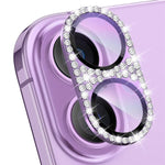 ENKAY Hat-Prince Blink Diamond Camera Lens Aluminium Alloy Tempered Glass Film, For iPhone 17 Pro Max, For iPhone 17 Pro, For iPhone 17