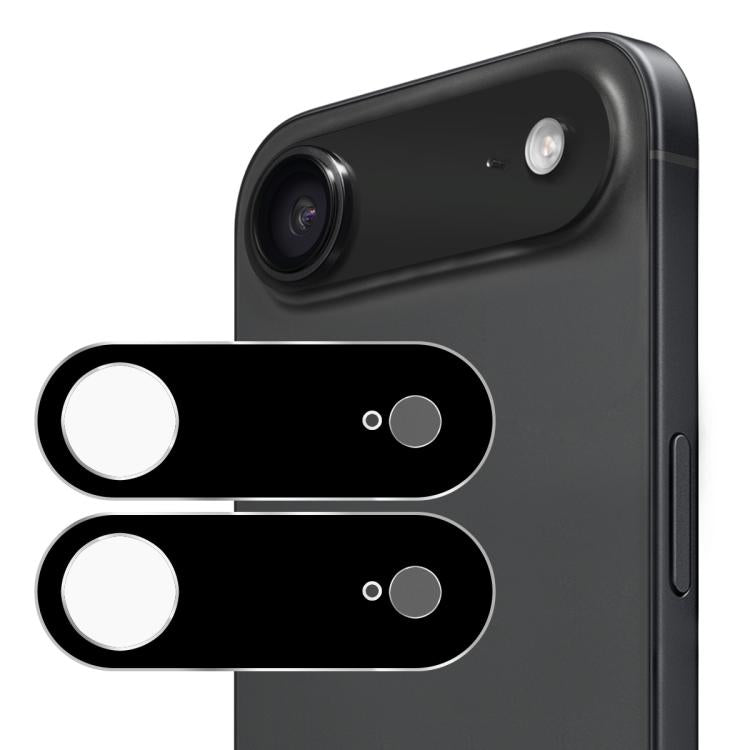2pcs ENKAY Hat-Prince Black 9H Rear Camera Lens Tempered Glass Film, For iPhone 17 Pro Max, For iPhone 17 Pro, For iPhone 17, For iPhone Air