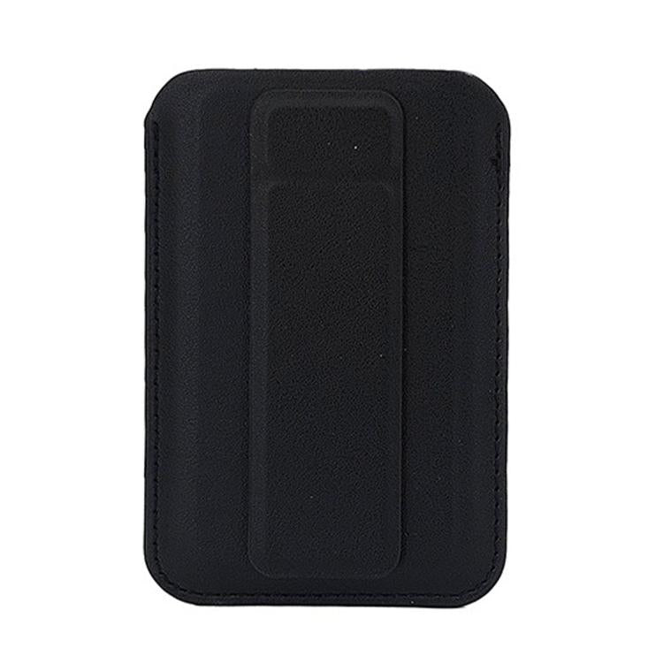 Ultra-Slim Magnetic Vegan Leather Card Bag with Stand