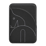Genuine Leather Embroidered Magnetic Card Bag