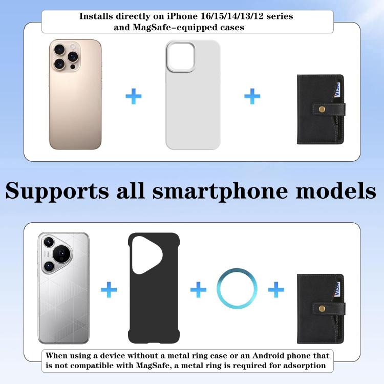 Bond Wallet Ring Magnetic Leather Card Holder