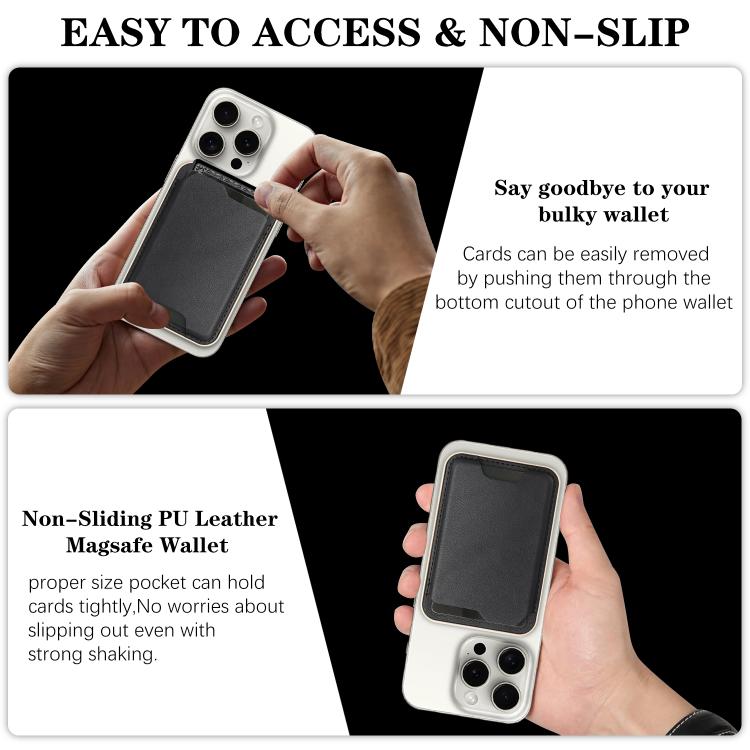 Ultra-Thin Gold-Edged Magnetic Vegan Leather Card Bag