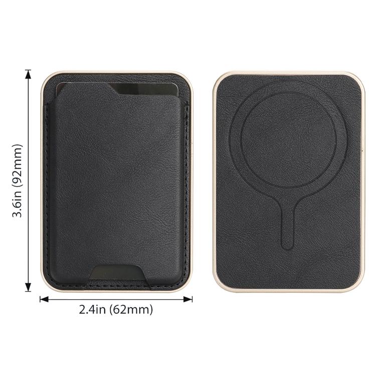 Ultra-Thin Gold-Edged Magnetic Vegan Leather Card Bag