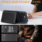 Tri-Fold Magnetic Vegan Leather Card Bag