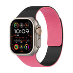 Color-blocking Litchi Texture Magnetic Silicone Watch Band, For Apple Watch 46mm / 49mm / 45mm / 44mm, For Apple Watch 42mm / 41mm / 40mm / 38mm