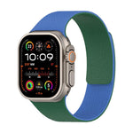 Color-blocking Litchi Texture Magnetic Silicone Watch Band, For Apple Watch 46mm / 49mm / 45mm / 44mm, For Apple Watch 42mm / 41mm / 40mm / 38mm
