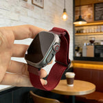 Diagonal Striped D-ring Buckle Nylon Elastic Watch Band, For Apple Watch 46mm / 49mm / 45mm / 44mm, For Apple Watch 42mm / 41mm / 40mm / 38mm
