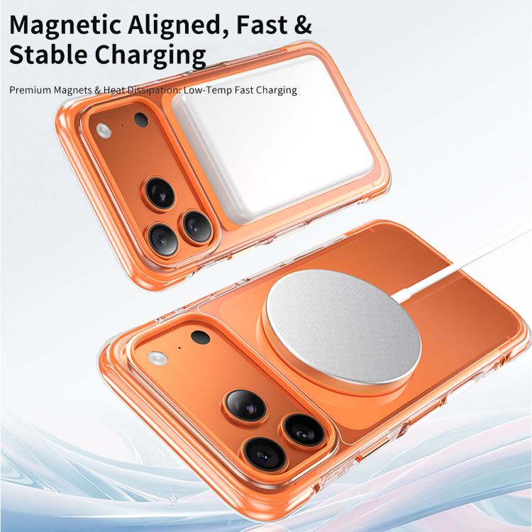 Vacuum-Sealed Transparent Airbag Magnetic Rotation Holder Acrylic Phone Case, For iPhone 17 Pro Max, For iPhone 17 Pro, For iPhone 17