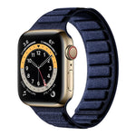 Square Magnetic Suede Watch Band, For Apple Watch 46mm / 49mm / 45mm / 44mm, For Apple Watch 42mm / 41mm / 40mm / 38mm