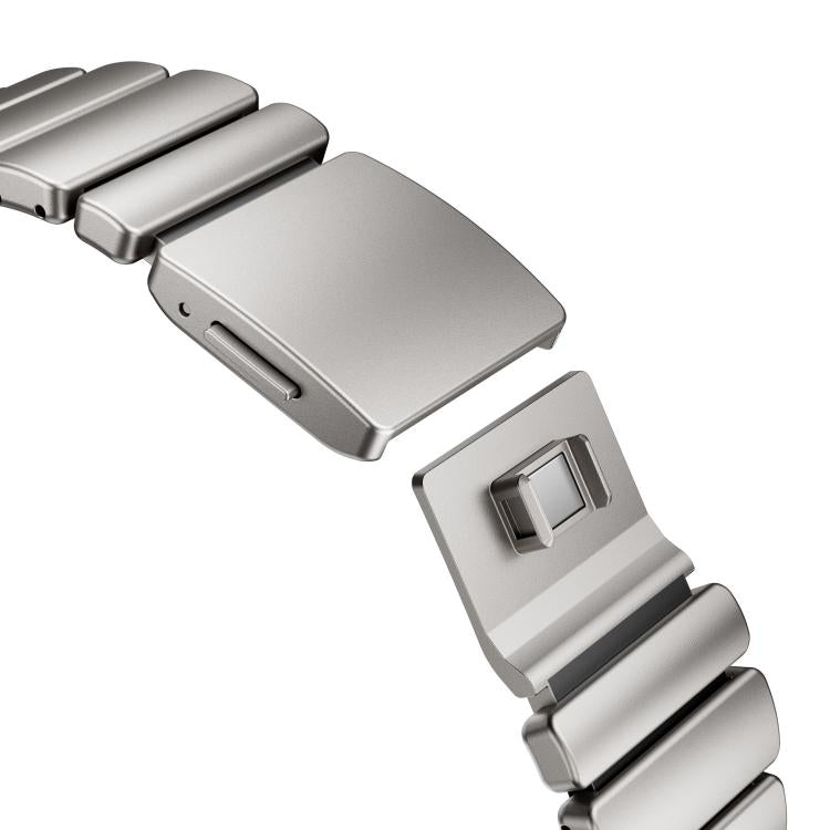 Magnetic Buckle Single-Bead Silicone Stainless Steel Watch Band, For Apple Watch 46mm / 49mm / 45mm / 44mm