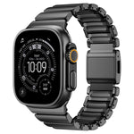 Magnetic Buckle Single-Bead Silicone Stainless Steel Watch Band, For Apple Watch 46mm / 49mm / 45mm / 44mm